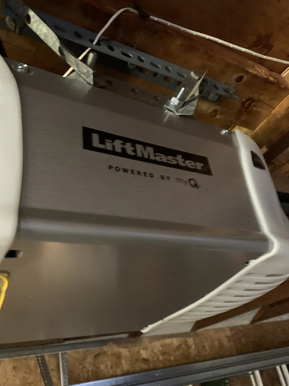 LiftMaster myQ garage door opener installed in a Toronto home garage