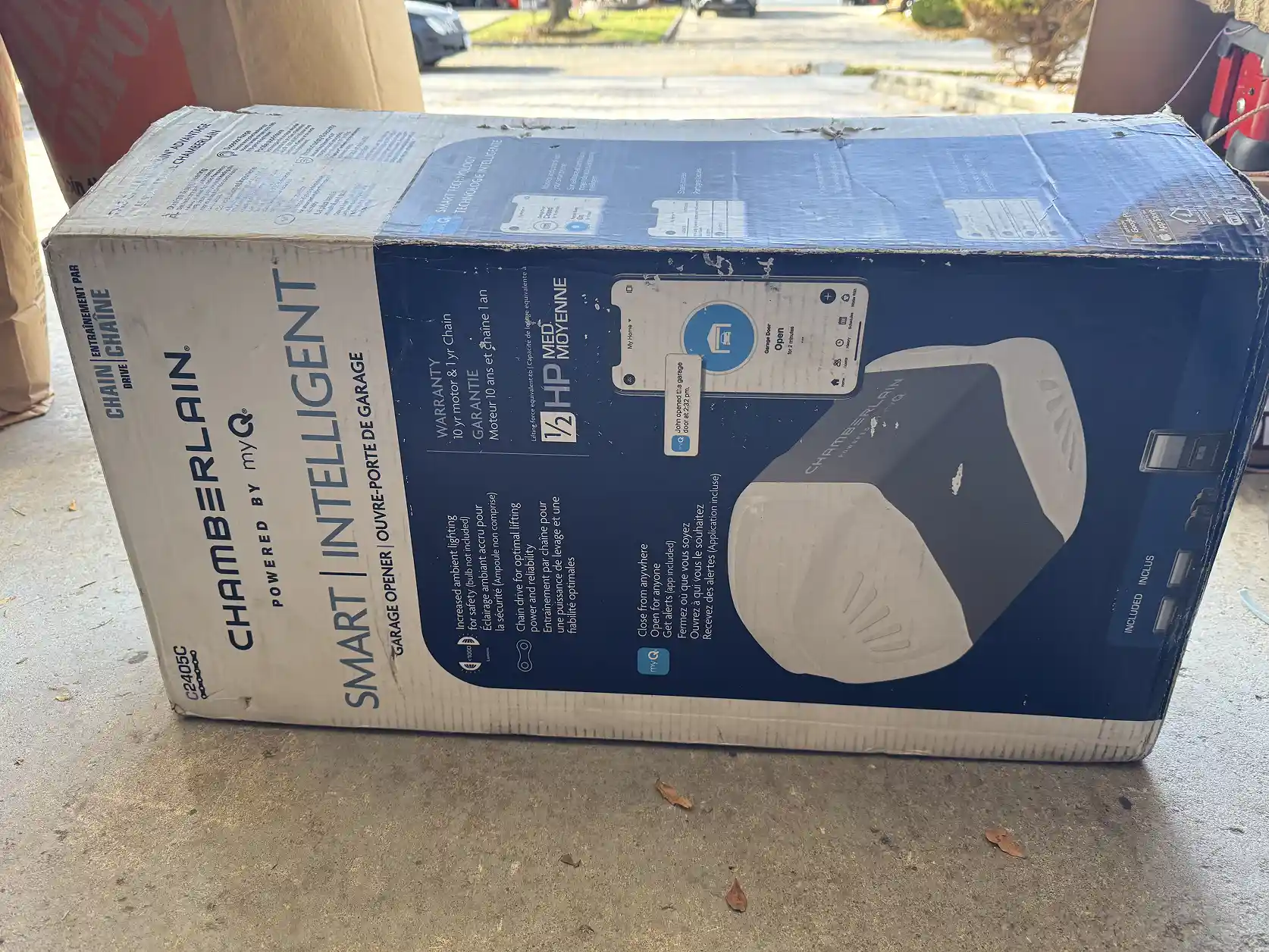 Chamberlain myQ smart garage door opener box for GTA homeowners